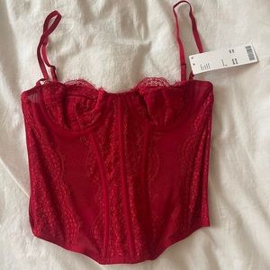 Red Urban Outfitters Corset Top